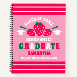 Strawberry Berry Sweet Graduation Notebook