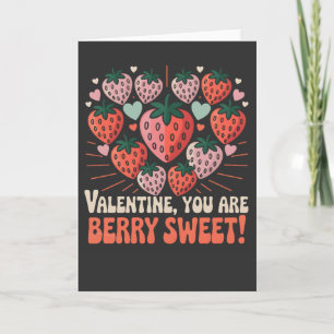 Strawberry Berry Sweet Kids Valentines Day Card