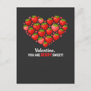 Strawberry Berry Sweet Kids Valentines Day Holiday Postcard