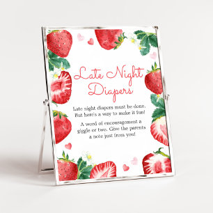 Strawberry Berry Sweet Late Night Diapers Poster