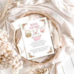 Strawberry Berry Sweet Modern Baby Shower Diaper Enclosure Card
