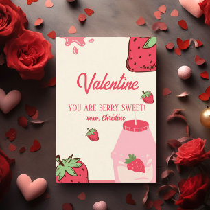 Strawberry Berry Sweet Valentines Day Card