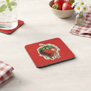 Strawberry Beverage Coaster
