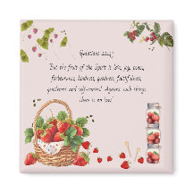 Strawberry Bible Verse Fruit Magnet