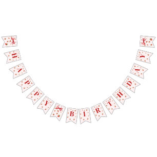 Strawberry Birthday bunting banner