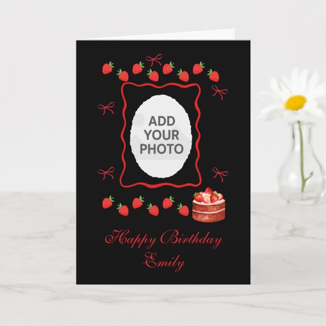 Strawberry Birthday Card (Small Plant)