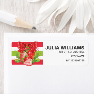 Strawberry Birthday Cute Return Address Label