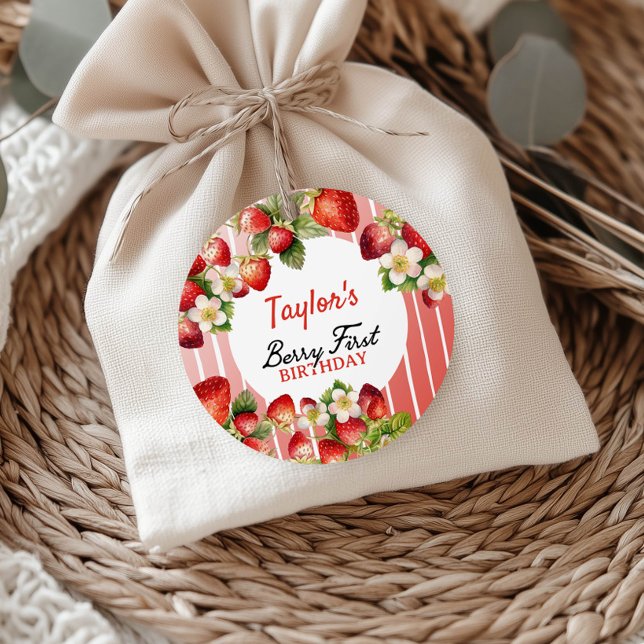 Strawberry Birthday Favour Tags (Creator Uploaded)