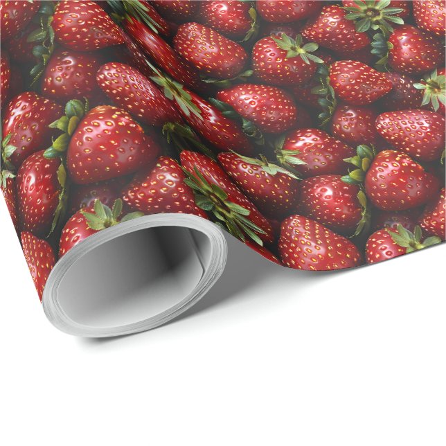 Strawberry Birthday Gift  Wrapping Paper (Roll Corner)