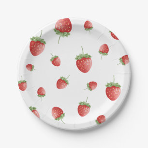 Strawberry Birthday Paper Plate