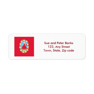 Strawberry Birthday Party Girl Return Address Label