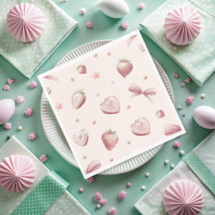 Strawberry Birthday Party Napkin