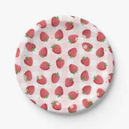 Strawberry Birthday Party Paper Plate
