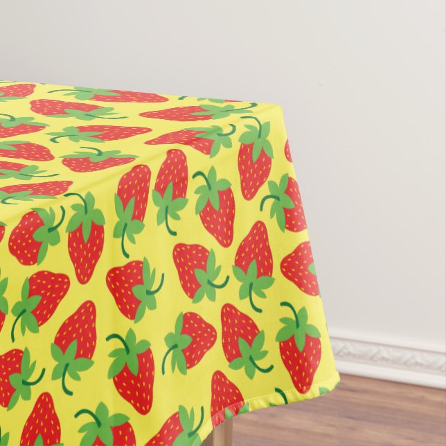 Strawberry Birthday Party Tablecloth (In Situ)