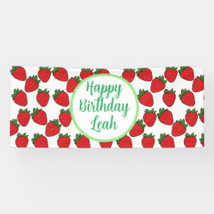 Strawberry Birthday Party Theme Banner