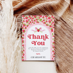 Strawberry Birthday Thank You Card - 5x7