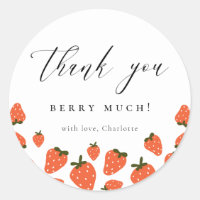 Strawberry Birthday Theme Thank You