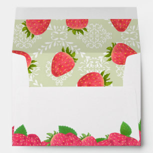 Strawberry Blank Green Envelope