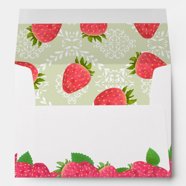 Strawberry Blank Green Envelope (Back (Bottom))