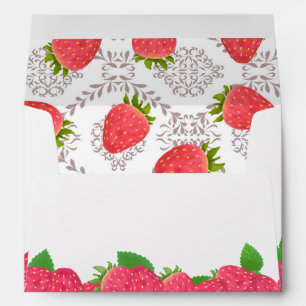 Strawberry Blank White Envelope