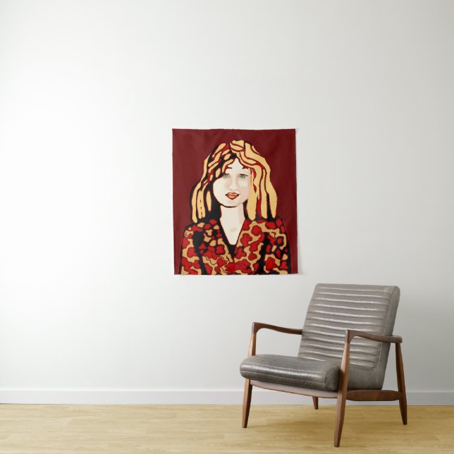 Strawberry blonde haired Lass Tapestry (In Situ)