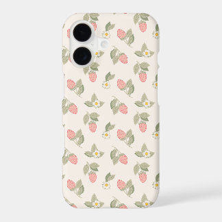 Strawberry & Blossoms Pattern Pink Yellow