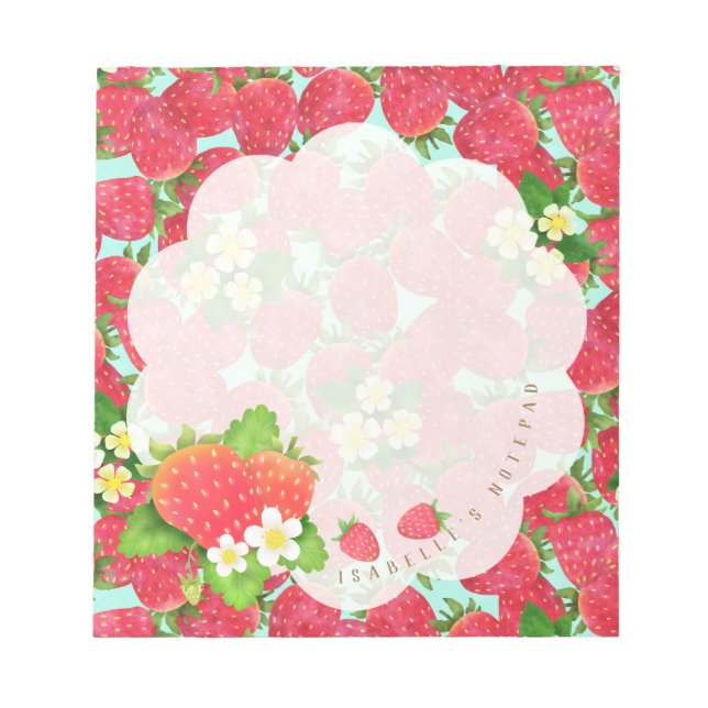 Strawberry Blue Notepad (Front)