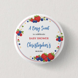 Strawberry Blueberry Berry Sweet Baby Shower 3 Cm Round Badge
