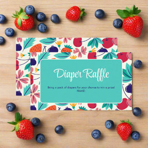 Strawberry Blueberry Berry Sweet Baby Shower Enclosure Card