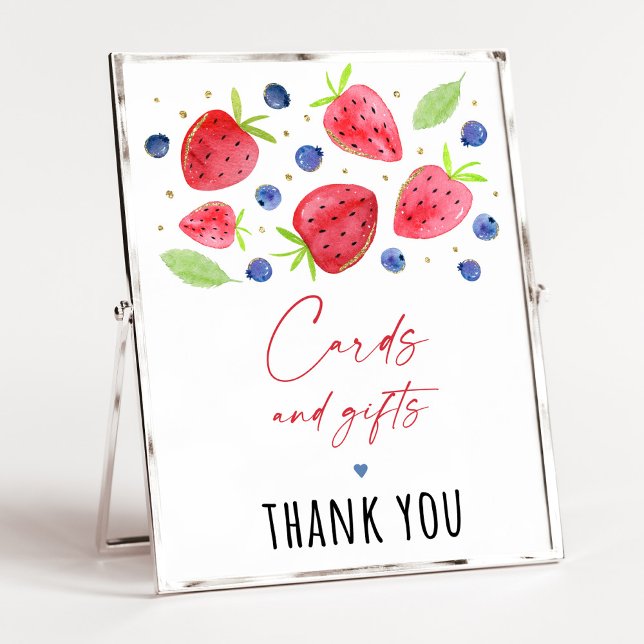 Strawberry Blueberry Birthday Gifts Sign (Creator Uploaded)