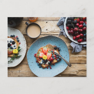 Strawberry blueberry dessert sweets postcrossing postcard