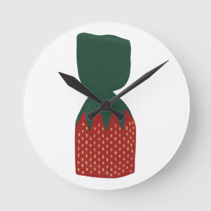 Strawberry Bon Bons Candies Round Clock