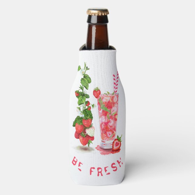 Strawberry Bottle Cooler Fruits Juice Cool Drink (Bottle Front)