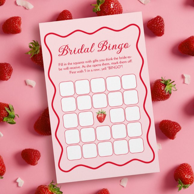 Strawberry Bridal Shower Bingo Game (Creator Uploaded)