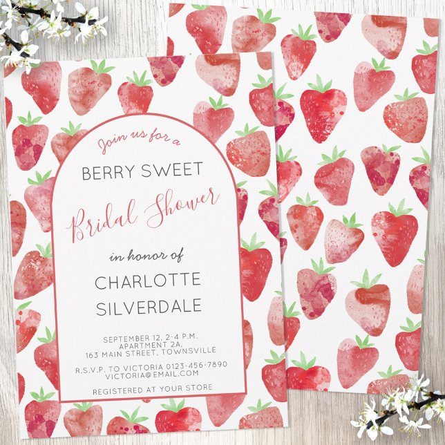 Strawberry Bridal Shower Invitation (Creator Uploaded)