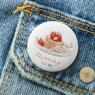 Strawberry Brunch Baby Shower Mummy To Be Button