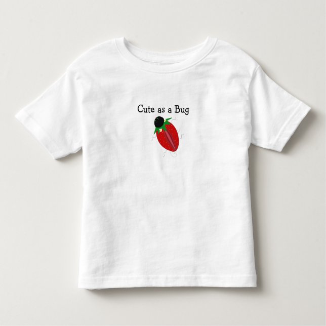 Strawberry Bug Design Toddler T-Shirt (Front)