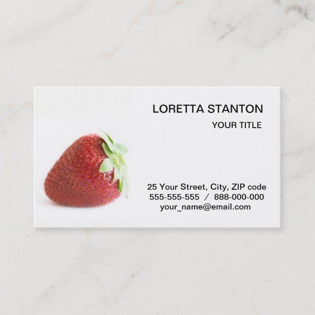 Strawberry Business Card (Front)