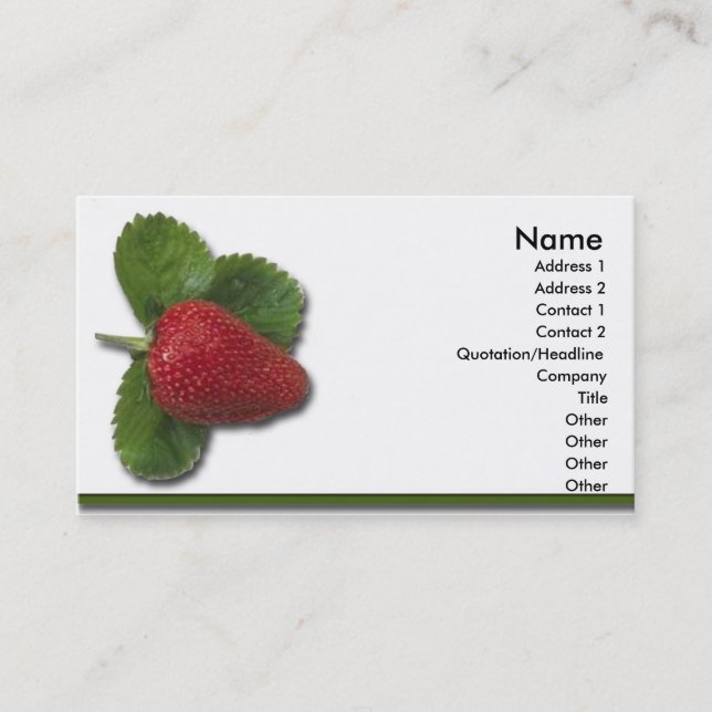Strawberry Business Card (Front)