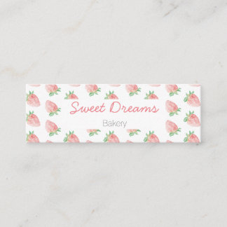 Strawberry business card mini