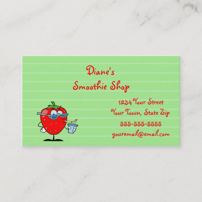 Strawberry Business Cards (Front)