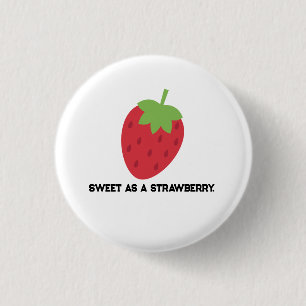 Strawberry Button Cute Fruit-Themed Pin