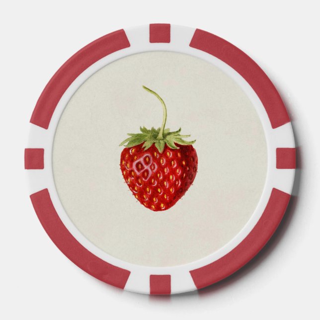 Strawberry (by Louis C.C. Krieger)  Poker Chips (Front)
