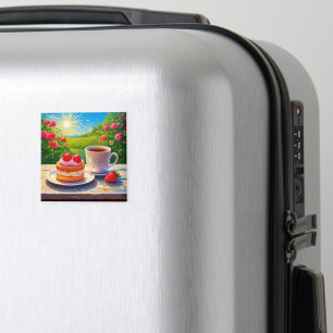Strawberry Cake and Coffee Delight Magnet
