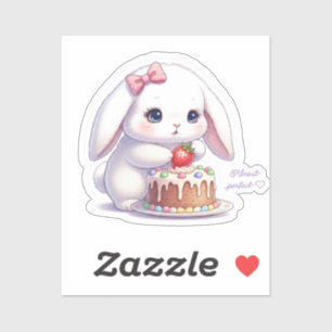 Strawberry Cake Bunny - Careful Decorating Kawaii