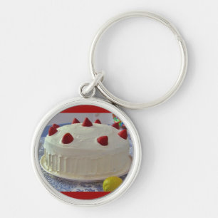 Strawberry Cake Key Ring