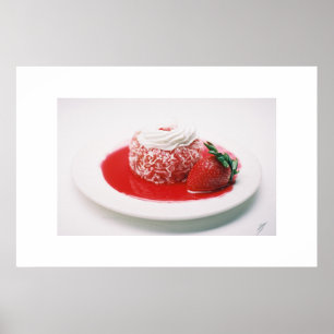 Strawberry cake poster