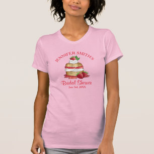 Strawberry Cake Shortcake Bridal Shower Birthday T-Shirt