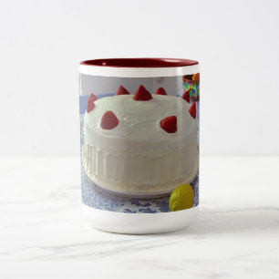 Strawberry Cake Two-Tone Coffee Mug
