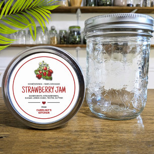 Strawberry Canning Jar Label